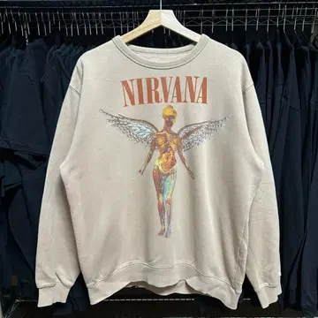 [ 즉발 ] 닐바나 NIRVANA 맨투맨 브라운 L 상당