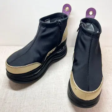 미사용급 YOSUKE 요스케 통굽 스니커즈 사이드 지퍼 22.5cm