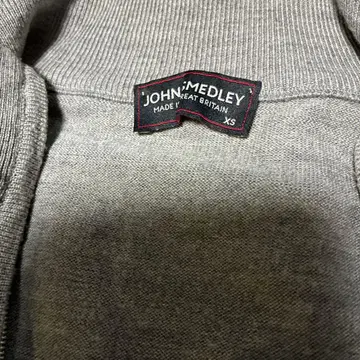 JOHN SMEDLEY 그레이 더블 지퍼 메리노울