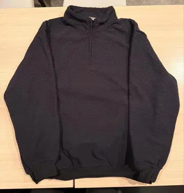 미사용 새상품 CALEE 하프 지퍼 플리스 블랙 L 사이즈
