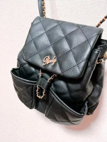 Rady 퀼팅 백팩 숄더 블랙 체인 미사용품