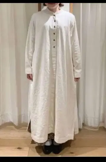 츠하루 자카드 원피스 코트