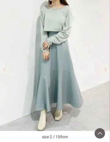 택 포함 새상품 코코딜 인조 가죽 스커트 블루