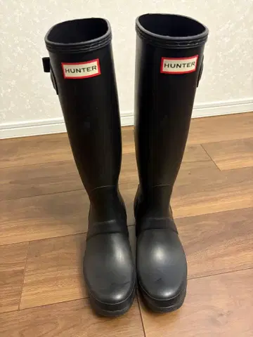 HUNTER 블랙 롱 부츠