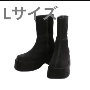 EMODA 에모다 스웨이드 숏부츠 블랙 L 사이즈 24.5cm