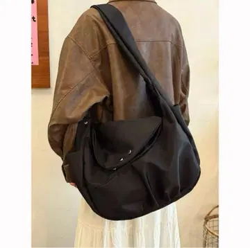 2way 변형 메신저 백 가죽 블랙 토트백