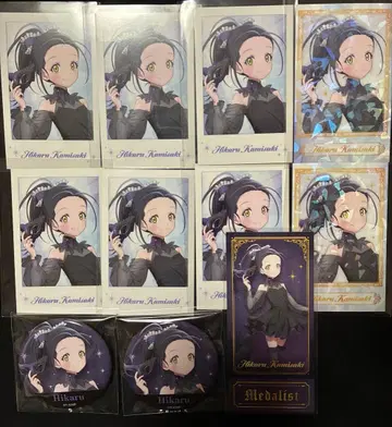 AGF 메다리스트 최애 파샤카드 오카자키 히카루 노멀 레어 특전 캔뱃지