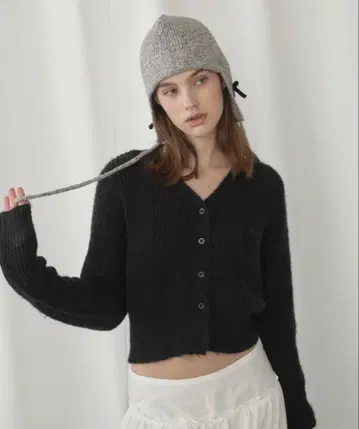 GIUNON 모헤어 터치 니트 가디건