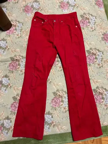 BIG JOHN 레드 스트레이트 데님