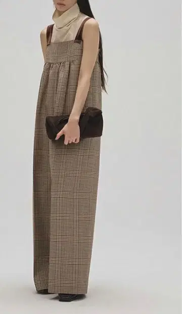 택 포함 새상품 TODAYFUL Check Wide Combinaison