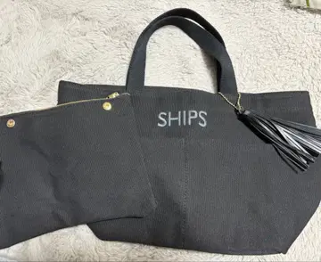 SHIPS 블랙 토트백 태슬 포함