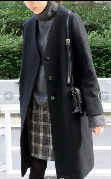 SLOBE IENA 노카라 코트 블랙 38