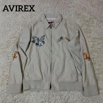 AVIREX 수베니어 자켓 남성용 매 독수리 용 자수 아비렉스