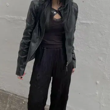 hamong 가죽 라이더 자켓