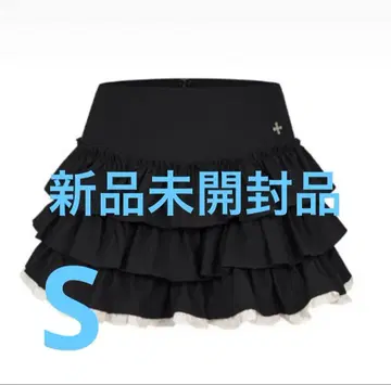 andwang Charm frill cullotte mini skirt