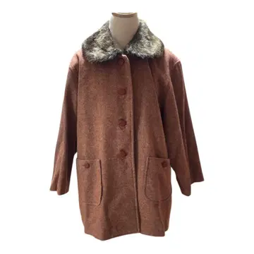 레트로 브라운 체스터 코트