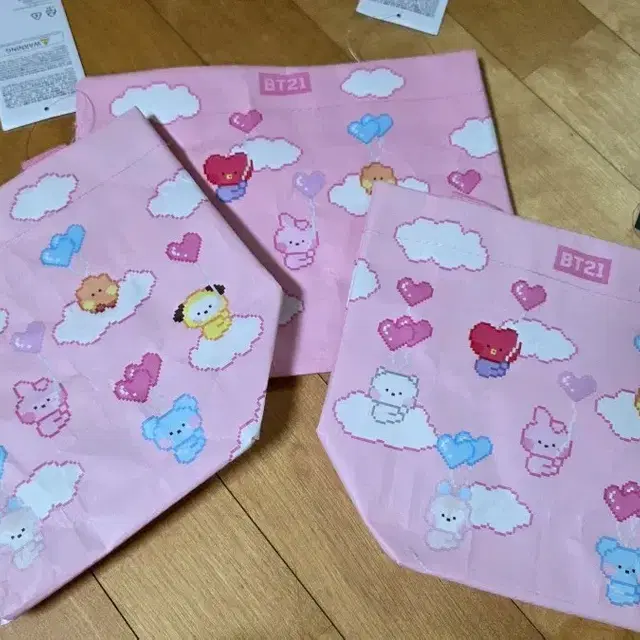 bt21 리유저블백 3개 일괄