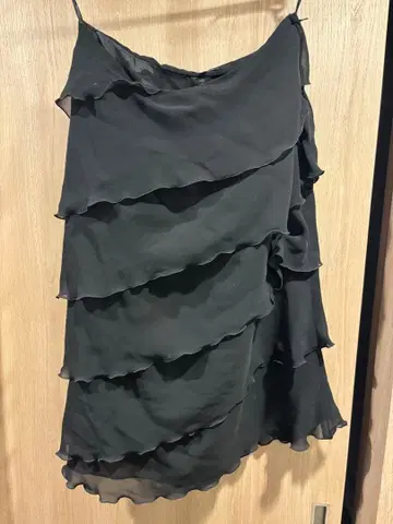 ANAYI 블랙 프릴 스커트 38