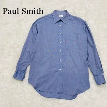 폴스미스 긴팔 셔츠 블루 L 드레스 셔츠 면 100% 일본제 Y셔츠