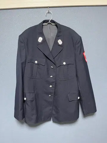 네이비 더블 브레스트 자켓 [ 구제 의류 ]