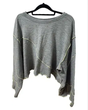 미사용 새상품 Bab 멜로우 숏 상의 크롭 기장 그레이