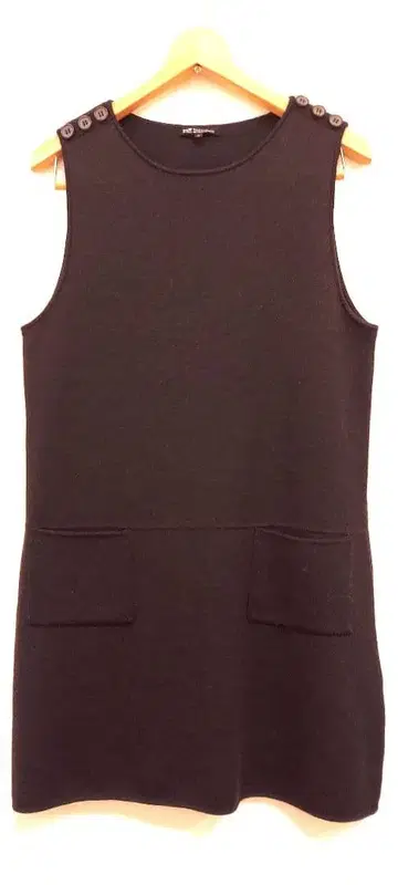 23구 슬리브리스 니트 튜닉 원피스 사이즈 38 (M) 브라운