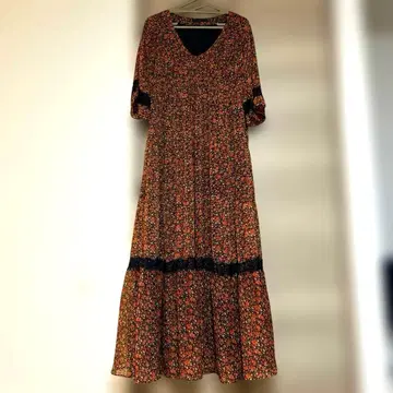 moussy 마우지 빈티지 플라워 원피스 미니 꽃무늬 쉬폰