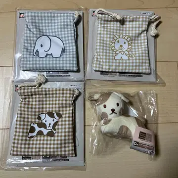 미피 1번 복권 복조리 4개 세트와 봉제 인형