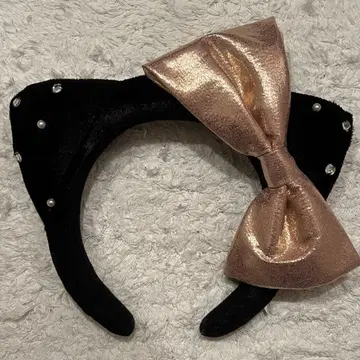 USJ 유니버셜 키티 머리띠 벨로아 스팽글 블랙 핑크