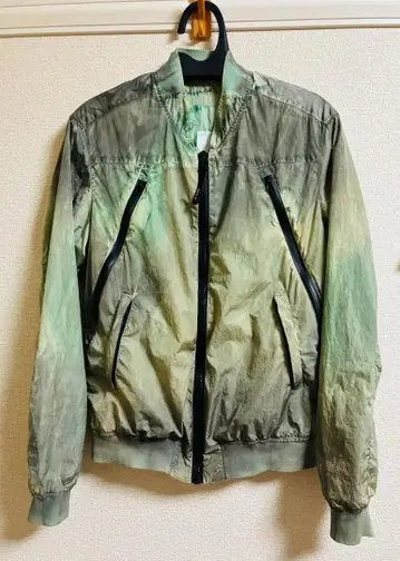 PMDS P.M.D.S 나일론 블루종 데미지 가공 사이즈 M