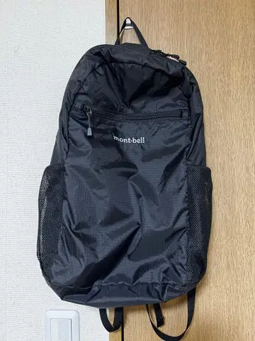 몽벨 백팩 포켓터블 라이트팩 데이팩 15L 블랙