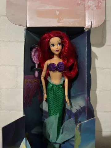 아리엘 인형 빨간 머리 초록 꼬리