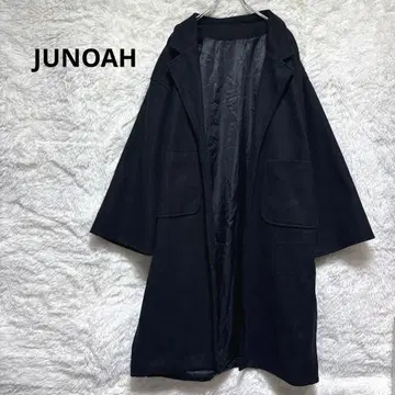 주노아 체스터 코트 블랙 [ L ] 두꺼운 원단 폴리에스테르 리본