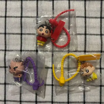 짱구는 못말려(크레용 신짱) 컬러풀 멀티 참 해바라기 부리부리몬 3개