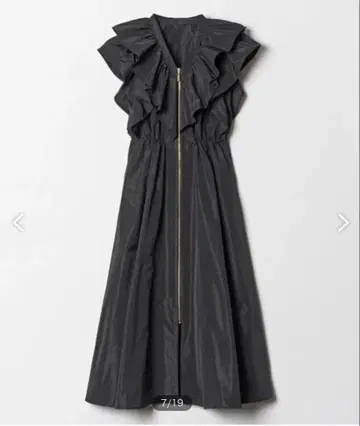 원가 49,500엔 메모리 타프타 프릴 원피스