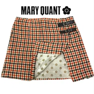 MARY QUANT 하운드 투스 미니 스커트 사이즈 M 울 혼방 일본제