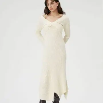 FRAY I.D 카슈쿨 리브 니트 원피스