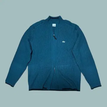 LACOSTE 드라이버즈 니트 더블 지퍼 그린