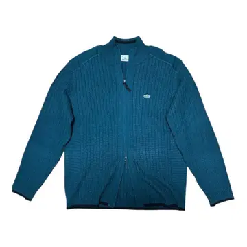 LACOSTE 드라이버즈 니트 더블 지퍼 그린