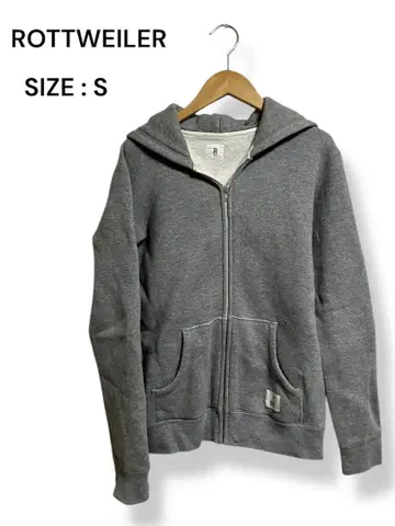 ROTT WEILER 그레이 풀 집업 후드티 S 사이즈