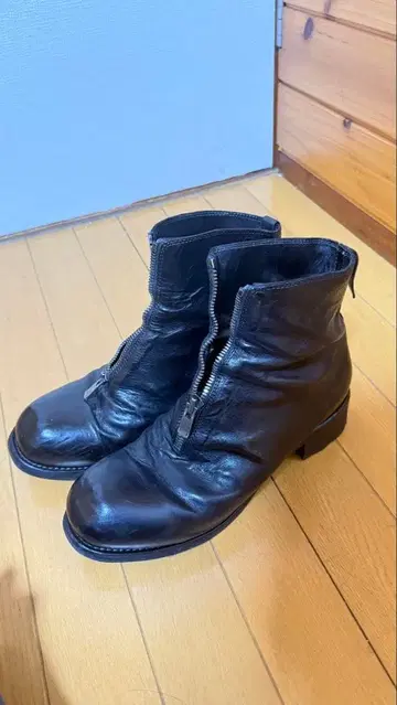 구이디 guidi 호스 가죽 부츠 PL2 지퍼 블랙 43 27.5