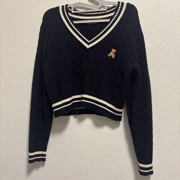 POLO BCS 폴로비씨에스 케이블 니트 sizeF/다크 네이비