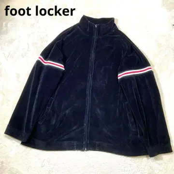 foot locker 벨로아 소재 트랙 자켓 저지 2XL 블랙