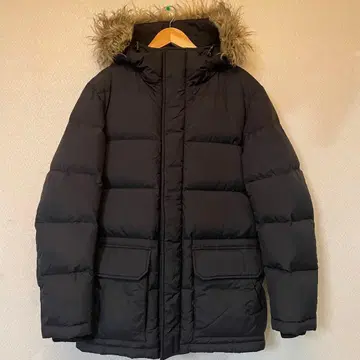 유니클로 다운 자켓 후디 다운 L 블랙 183406 코트