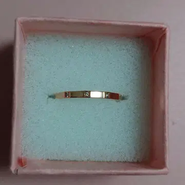 K10 반지 핑크 골드 10금 12호 3석