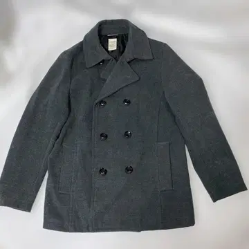 백 넘버 남성용 P코트 L 사이즈 차콜 그레이