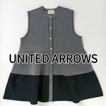 새상품급 유나이티드 애로우즈 바이컬러 티어드 베스트 니트 베스트 세레모니