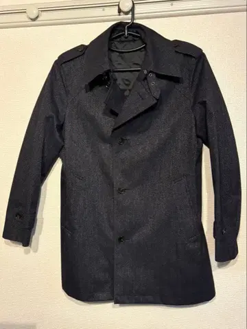 LUCIFERO 다크 블루 더블 브레스트 코트