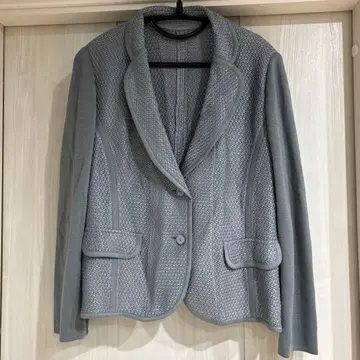 Leilian 레리안 그레이 테일러드 자켓 니트 사이즈 13+