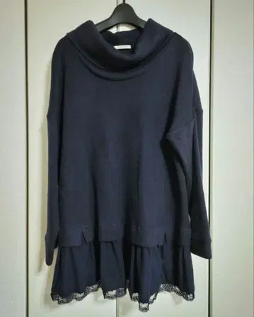 로즈 티아라 네이비 루즈핏 튜닉 42 빅 사이즈